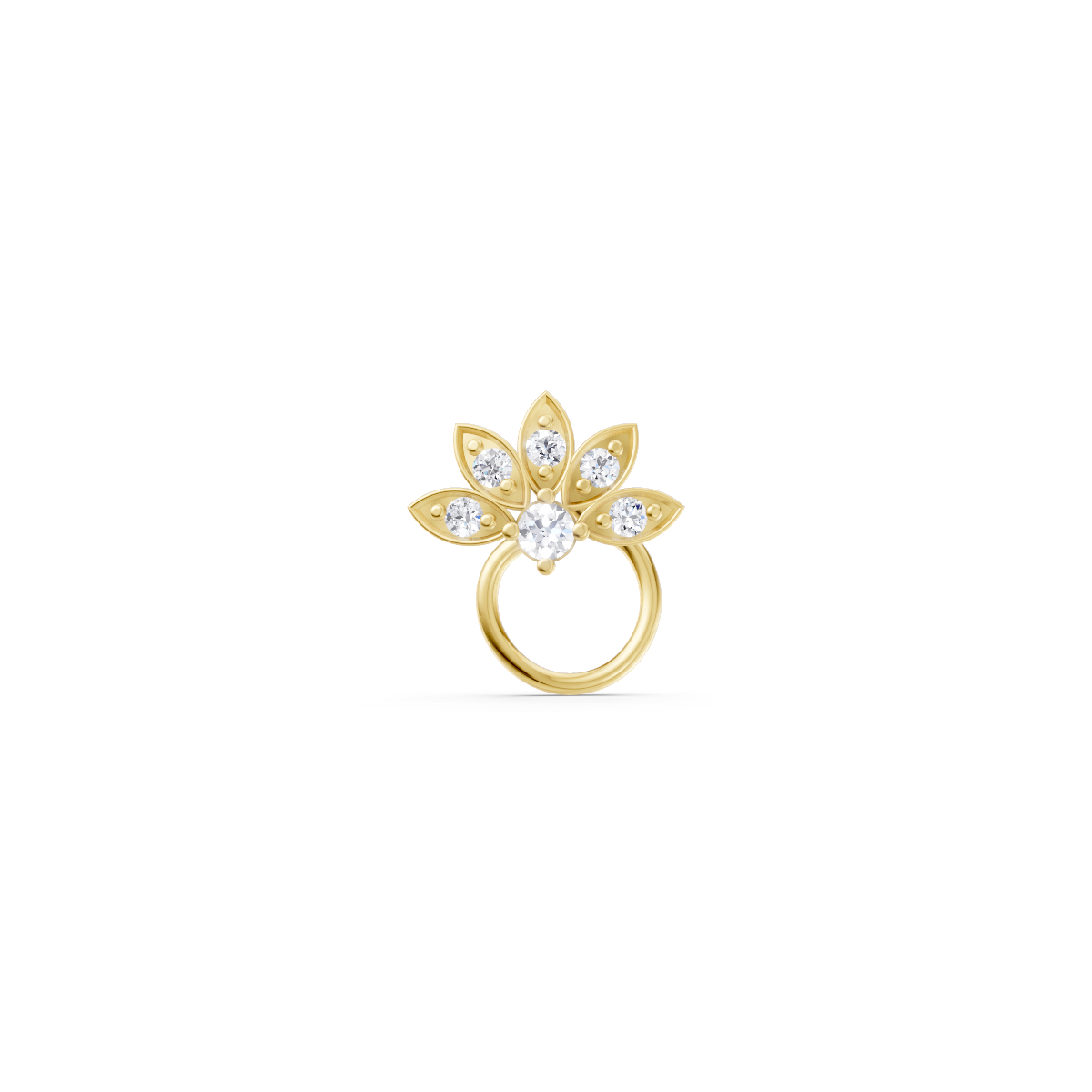 Floral Radiance Nose Pin